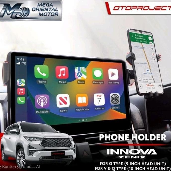 TERLARIS - Otoproject Car Phone Holder Innova Zenix - Dudukan Hp Mobil Zenix