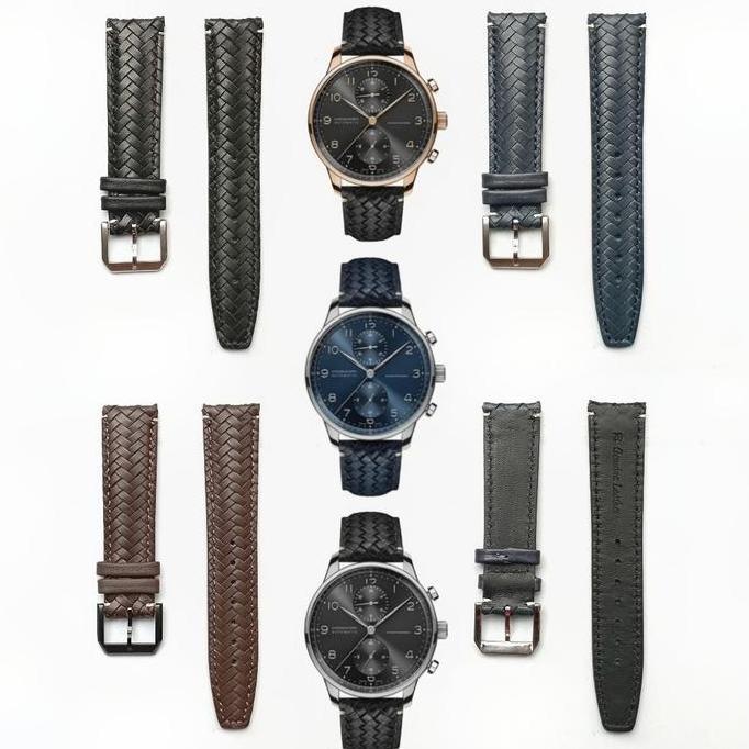 Tali Jam Tangan 20 MM Strap Cowhide Woven Iwc Pilot 9042.20 (TERBAIK) (TERBARU) (TERMURAH)