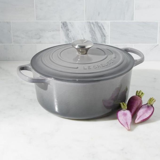 panci wajan Le creuset 24 / 4.5 L Dutch oven signature ORI FRANCE RARE