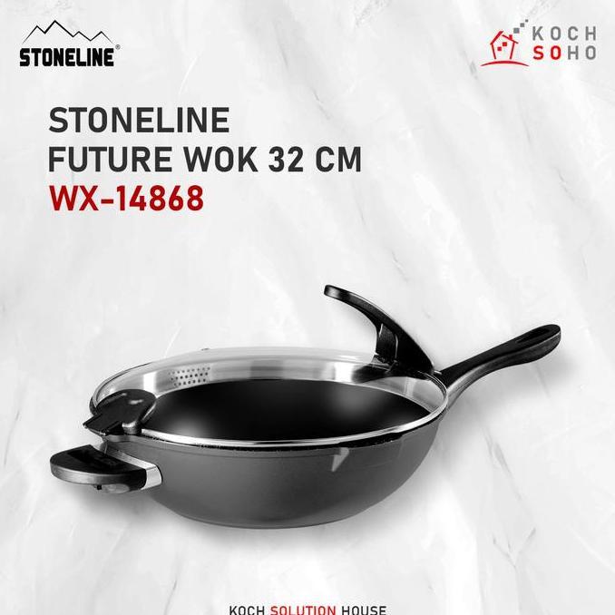 Stoneline Future Wok32cm + Lid (PFOA&PTFE FREE)