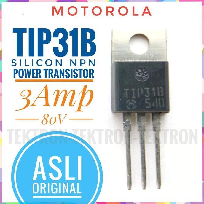 Diskon (1) Motorola TIP31B Silicon NPN Power Transistor 3A 80V asli original tek70n Ayo Order