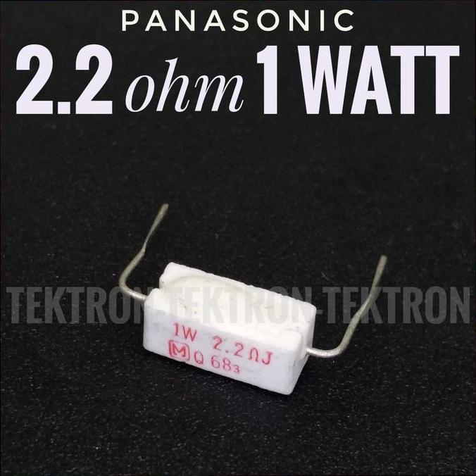 (1) Panasonic 2.2ohm 1Watt Resistor 2.2R 2R2 2.2 ohm tek70n Murah