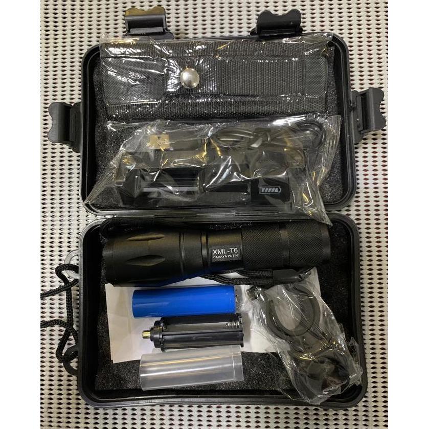 Senter LED Cahaya Kuning Tactical CREE XML-T6 8000 Lumens PN2 Terlaris