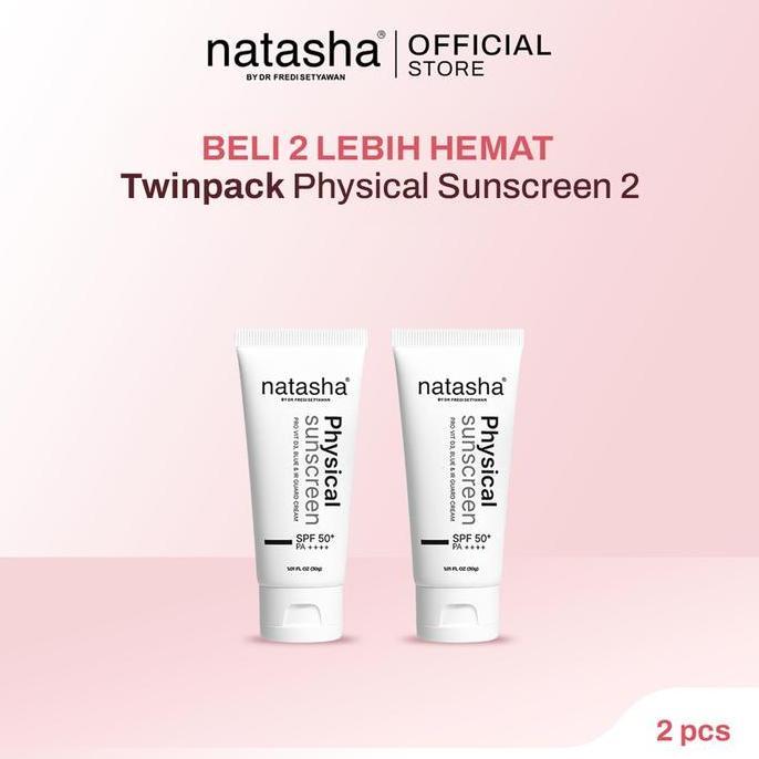 [BUY 1 GET 1] Natasha Paket Isi 2 Natasha Physical Sunscreen SPF 50+ PA+++ Mengandung UV Filter Inor
