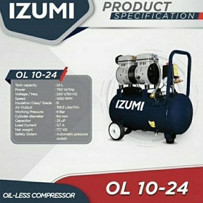 Sale Kompresor Oilless 1Hp Izumi Ol 1024 / Ol1024 / Ol-1024 1Pk 24Liter