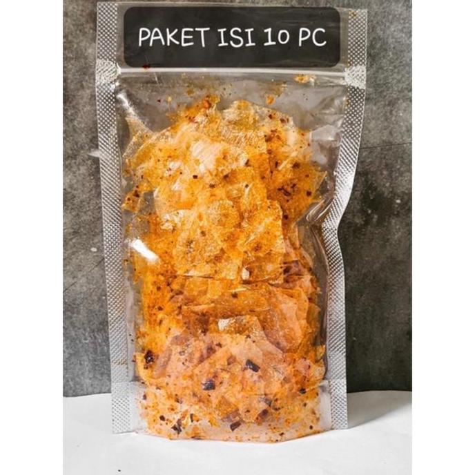 KERIPIK KACA POUCH PAKET 10 PC Pedas Food Snack