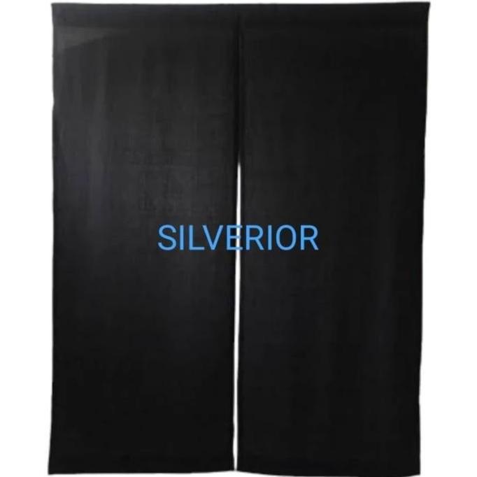Noren Kain Tirai Gorden Pembatas Pintu Ruang Jepang Polos Hitam Black dapur curtains