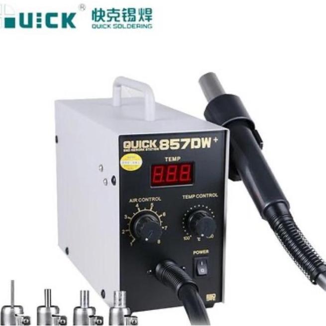 TERBARU - Blower, Solder Uap, Hot Air QUICK 857DW+ Digital Ori