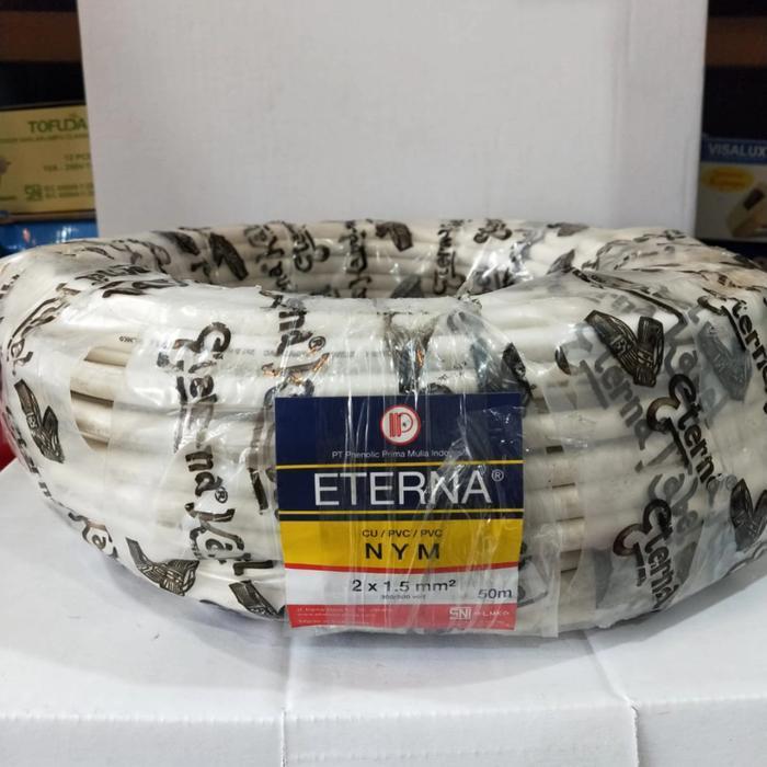 kabel eterna 2x1,5 50 meter/kabel kawat eterna NYM 2x1,5 50 meter