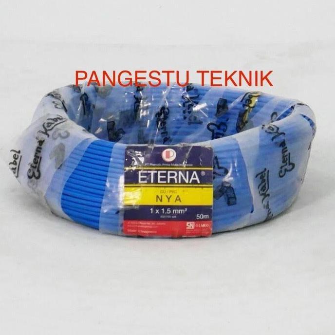 NEW Kabel NYA 1,5 mm Biru ETERNA / 50 Meter / NYA 1.5 mm