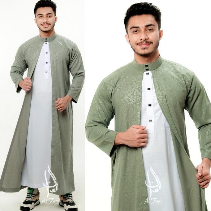 PALING MURAH Jubah Pria Gamis Pria Jubah Muslim Jubah Gamis alfaan rompi lengan non manset jubah Alz