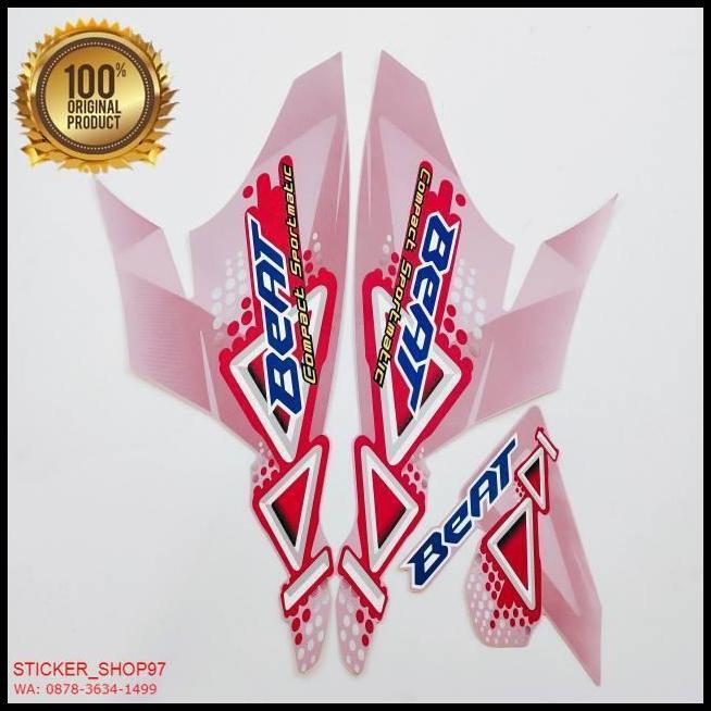 TERLARIS (ORI) STRIPING HONDA BEAT KARBU 2011 STIKER  PINK KUALITAS ORIGINAL 