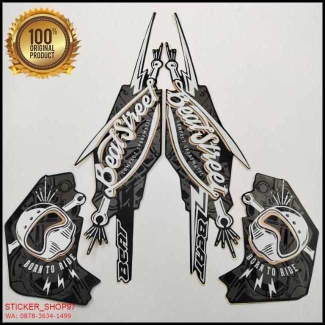 GRATIS ONGKIR (ORI) STRIPING HONDA BEAT STREET 2017 HITAM KUALITAS ORIGINAL 