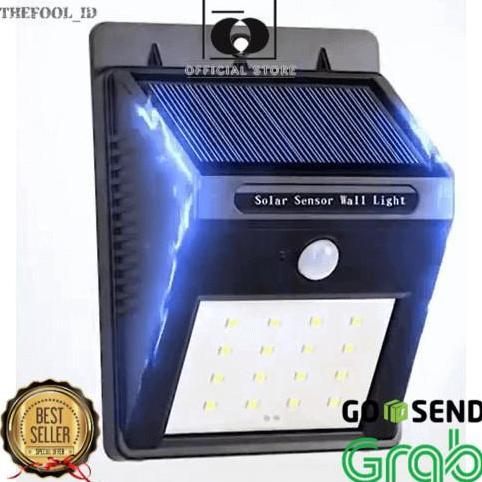 BOVANA LAMPU LED SENSOR GERAK + Panel surya / Lampu Taman Otomatis