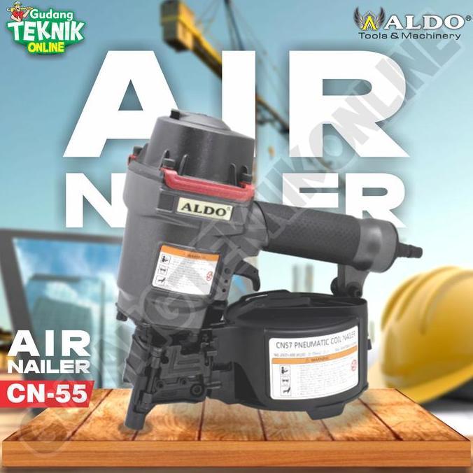 DHEALOKA Mesin Paku Tembak Angin ALDO CN-55 CN-70 / Air Nailer Coil Pallet ALDO CN55 CN70 Alat Paku 