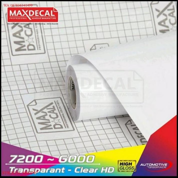 DISKON STICKER STIKER SKOTLET MAXDECAL CLEAR GLOSSY TRANSPARAN BENING GLOSSY 