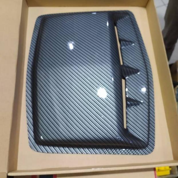 Side Air Flow Kap Mesin Mini Universal Carbon Rush Terios Brio Pajero Fortuner Xpander Livina Wigo