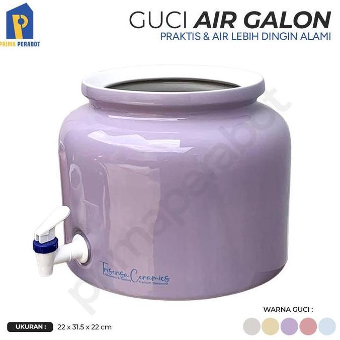 Guci Galon 12 Liter Dispenser Air Gentong Air Keramik Polos Trisensa HARGA KHUSUS