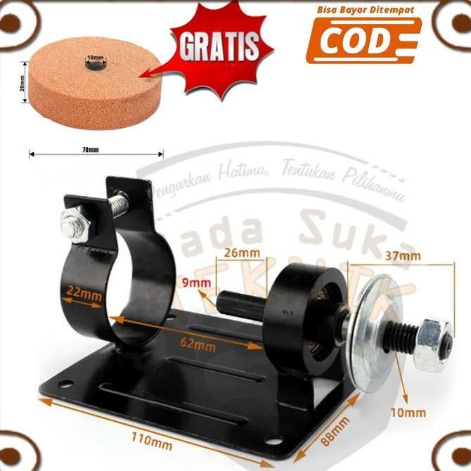 Dudukan Bor Adaptor Mesin Meja Batu Asah Gerinda 3 Inch Poles