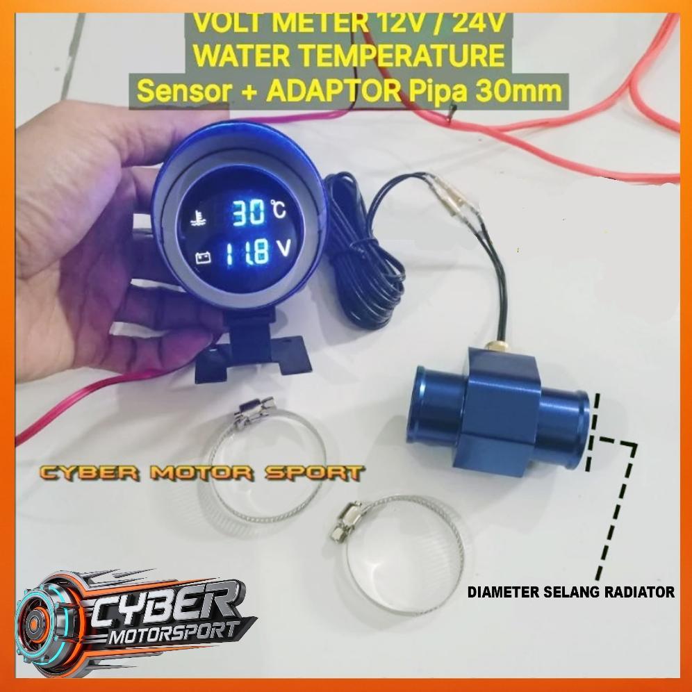water temperature . volt meter 12v 24v universal Gauge dashboard display. indikator sensor dashboard