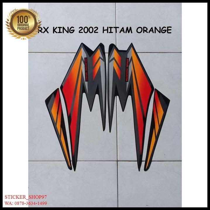 BEST DEAL (ORI) STRIPING LIS YAMAHA RX KING 2002 HITAM ORANGE KUALITAS ORIGINAL 