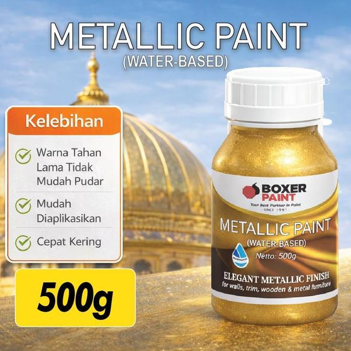Cat Air Poster Metalik BOXER Metallic Paint WB (500g) (TERBAIK) (TERBARU) (TERMURAH)