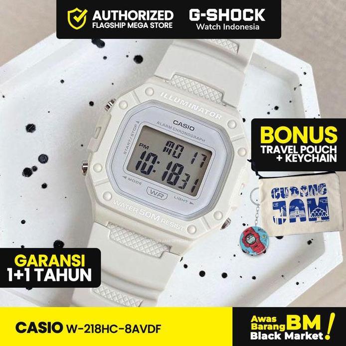 Casio General W-218HC-8AVDF | Jam Tangan Wanita | Digital | Anti Air | Original | Casio Woman Watche
