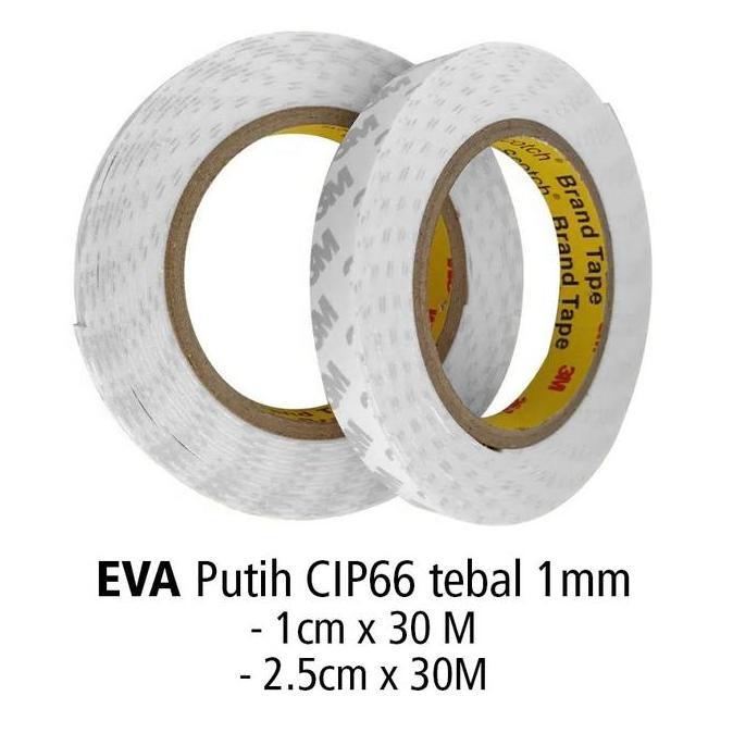 Double Tape Foam 3M VHB 5952 Hitam, EVA CIP66 55280 Putih Foam Tape 30 50 meter (TERBAIK) (TERBARU) 