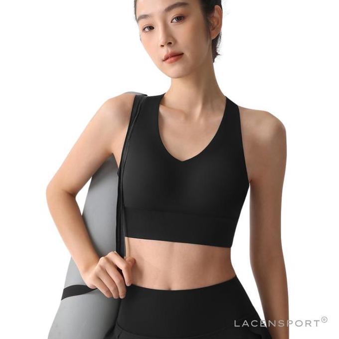 LACENSPORT - Sexy Jane Sport Bra Atasan Baju Olahraga Gym Senam Zumba Yoga Wanita Kaos (TERBAIK) (TE
