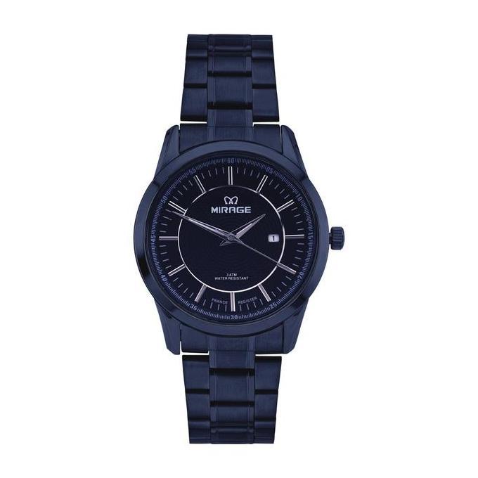 Mirage Watch - Jam Tangan Mirage Pria Analog Biru Navy 8807 M Tahan Air Garansi 1 Tahun