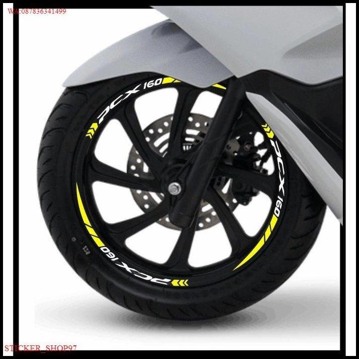 BEST DEAL STICKER CUTTING VELG PCX 160 WARNA KUNING LEMON 