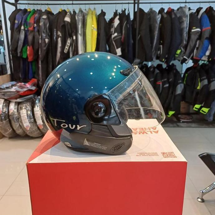 Helm Agv Vision Half face Warna Hijau Murah murah