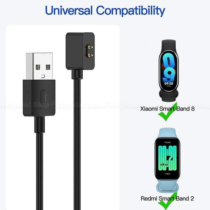 Charger Magnetic Cable Charging Kabel USB 1M for Xiaomi Mi Band 10 / 9 / PRO / 8 / 8 9 ACTIVE / Redm