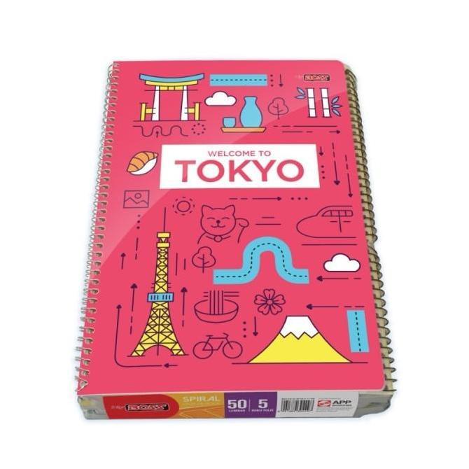 Atkx- Bigboss Buku Tulis Spiral B5 50 Lembar - Bbo Spiral 50 B5