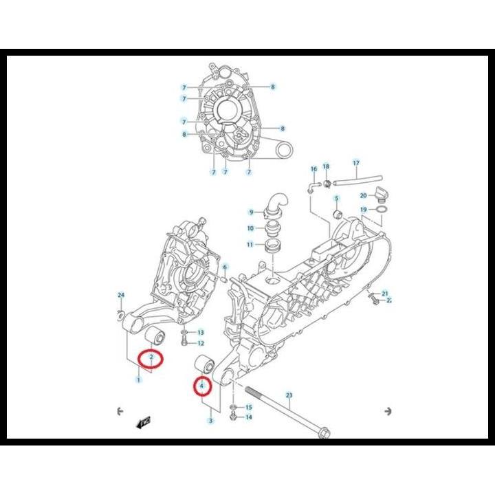 TERBARU BOSH BOS SWING ARM ENGINE MOUNTING SUZUKI SPIN 125 HAYATE SKYDRIVE 125 