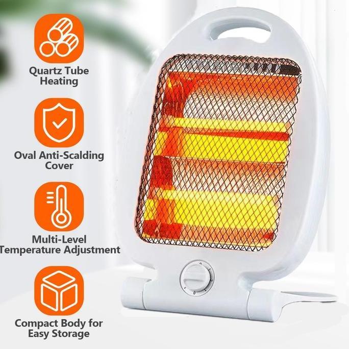 Penghangat Ruangan Elektrik Quartz Heater Lampu Pemanas Ruangan Alat Pemanas Ruangan HAR