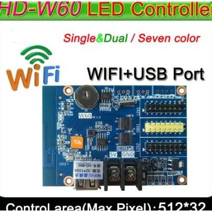 Controller Card Led Hd-W60 Full Colour Running Text Usb Wifi