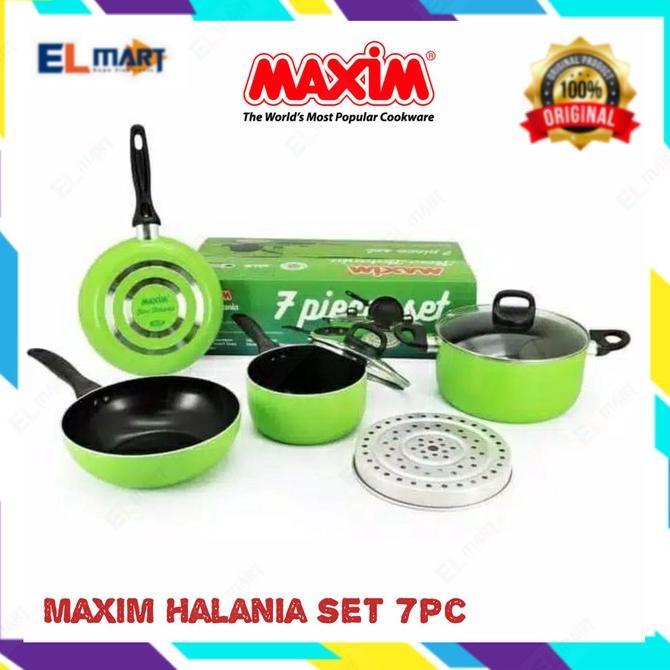 Panci Set MAXIM Halania 7pc wajan frypan wok pan penggorengan saucepan Halania panci wok frypan
