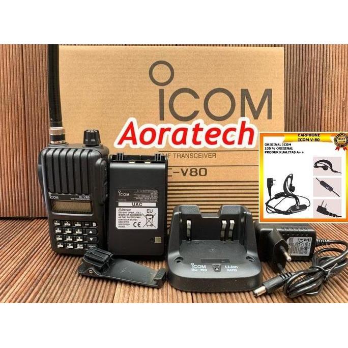 HANDY TALKY ICOM V80 V 80 ICV80 T IC-V80 LITHIUM VHF V80E V80 WALKIE TALKIE ICOM V 80 ORIGINAL DAN T