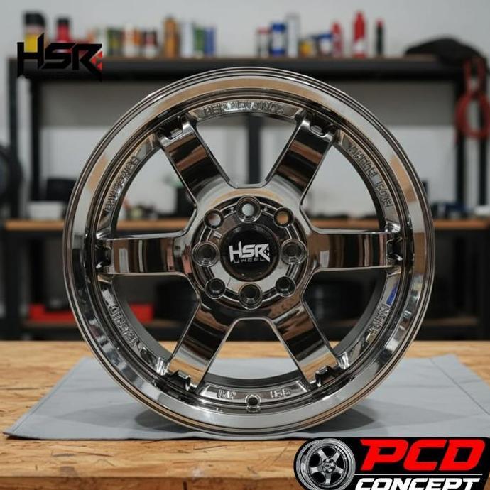 Velg Black chrome HSR RAI S3 ring 16 lebar 7 spek rata body , VELG HSR RAI S3 WARNA BLACK CHROME RIN