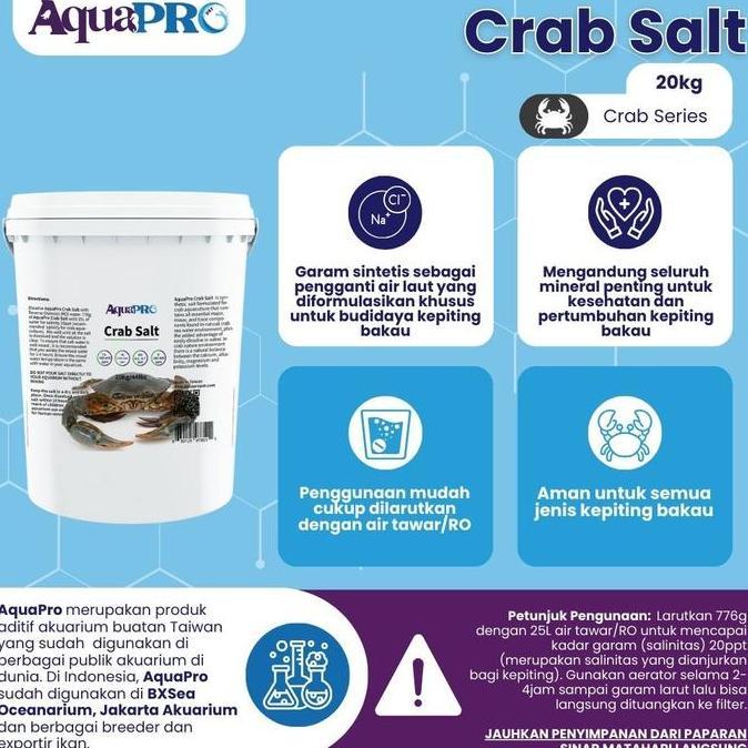 AquaPro Crab Salt 20kg/44.09lbs