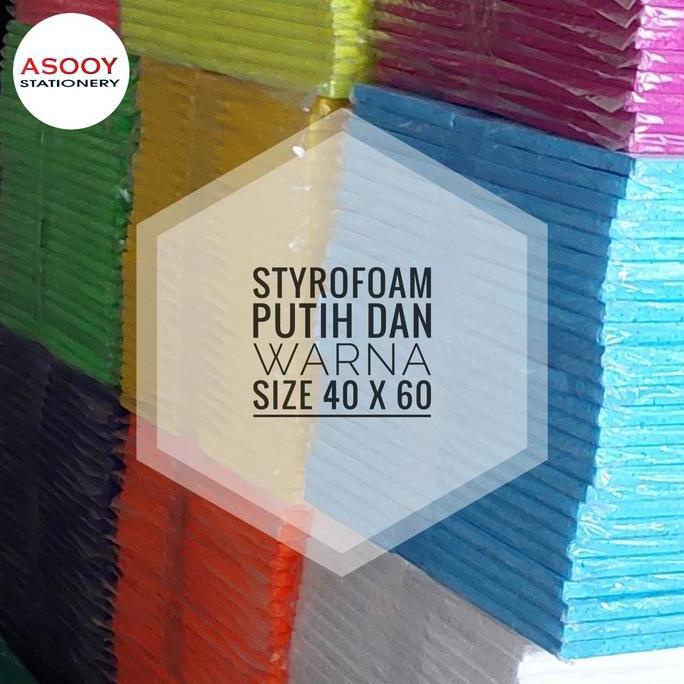 styrofoam lembaran warna  40 x 60