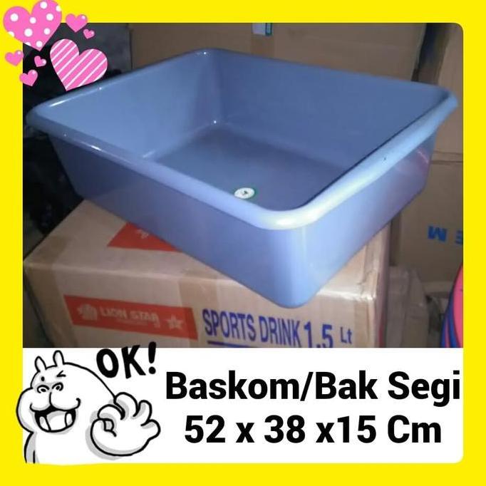 Ready Baskom/Bak Segi(Kotak),Plastik Tebal, Serbaguna, Large