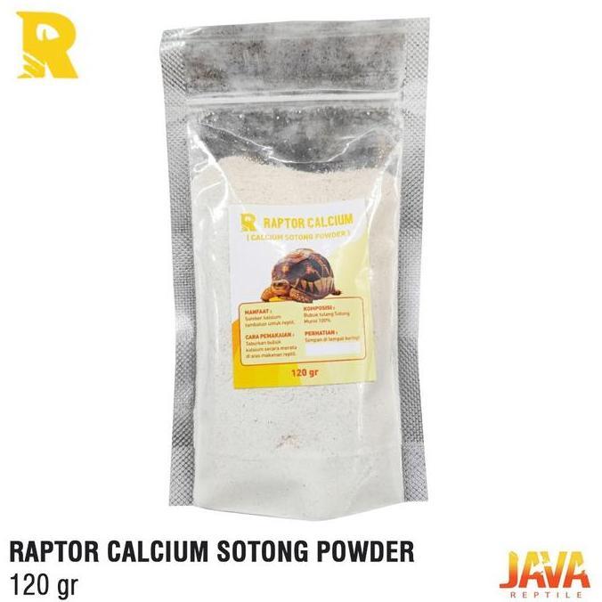 Raptor Calcium 120gr bubuk tulang sotong Tortoise Sulcata reptile (TERBAIK) (TERBARU) (TERMURAH)
