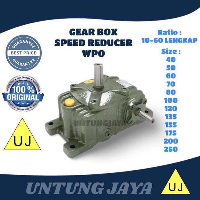GEAR BOX SPEED REDUCER WPO 70 RATIO 10 - 60 // GEARBOX WPO 70 // GIRBOK WPO 70 // JUAL GEARBOX WPA W