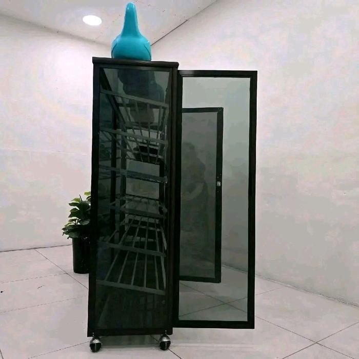 TC ALUMINIUM 100X38X128 b 150X38X128 180X38X128 LEMARI RAK SEPATU 7 SUSUN ALUMINIUM HOLLOW 20U FULL 