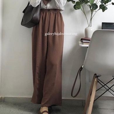 MURAH CRINKLE AIRFLOW LOOSE PANTS VARIASI KANCING/KULOT CRINKLE AIRFLOW HIGHWAIST / KULOT CRINKLE KA