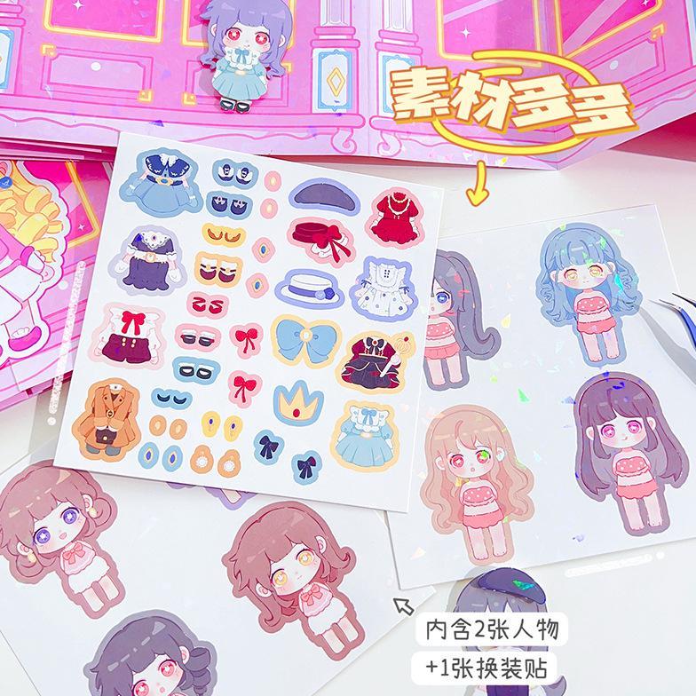 DIY FASHION DESIGNER MAINAN DRESS UP 3D ANIME KAWAII ANAK CEWEK IMPORT PERNAK PERNIK ER LUCU