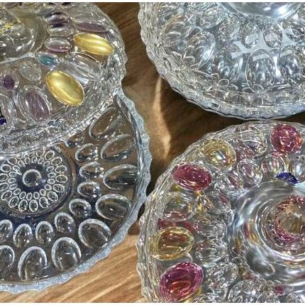 Toples Kue Lebaran Kaca Kristal Tempat Penyimpanan Makanan Serbaguna