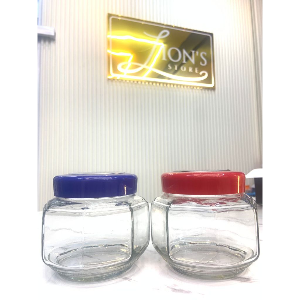 Toples Ioj-800 Pas / Toples Kaca Petak / Toples Kue 600Ml / Jar Silinder
